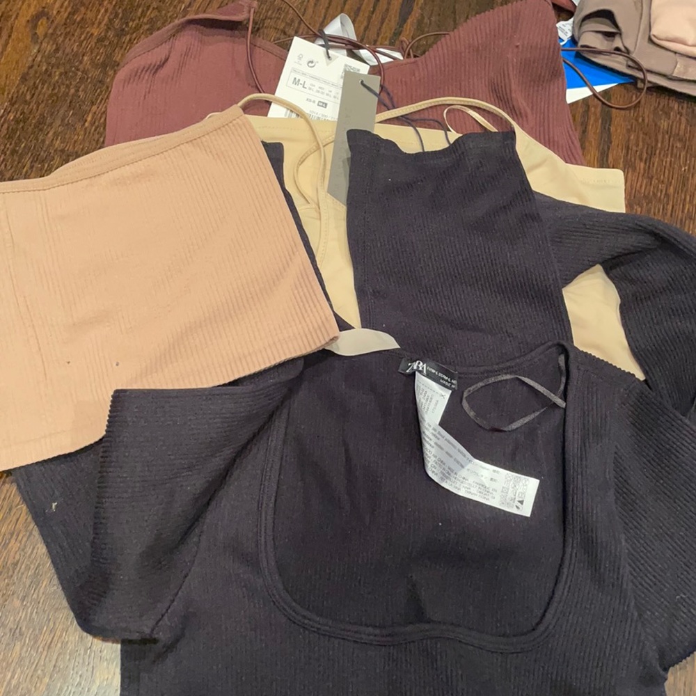 brand new 4 pieces of women’s zara clothing, medium